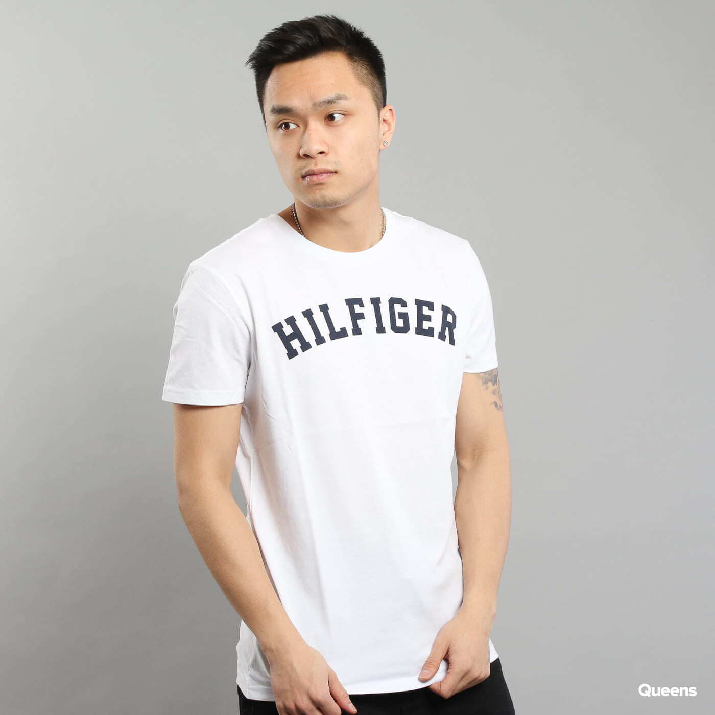 Tricouri Tommy Hilfiger SS Tee Logo White
