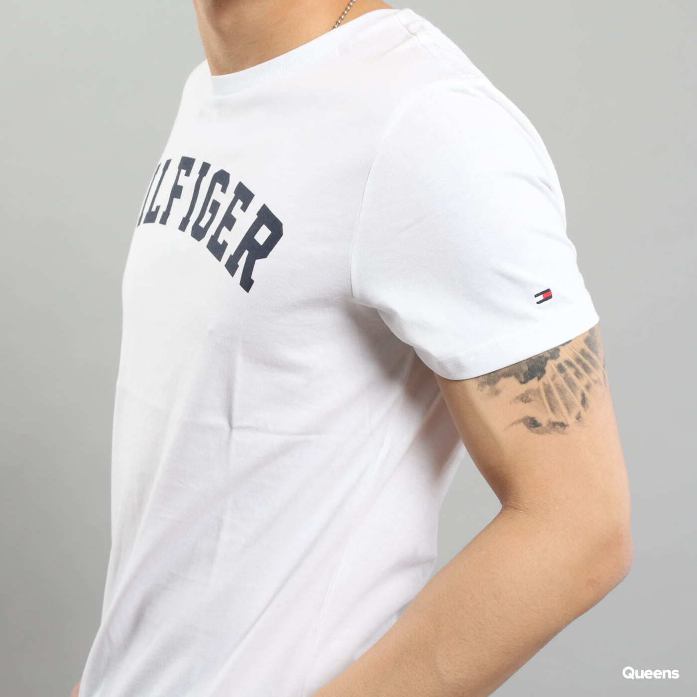 Tricouri Tommy Hilfiger SS Tee Logo White