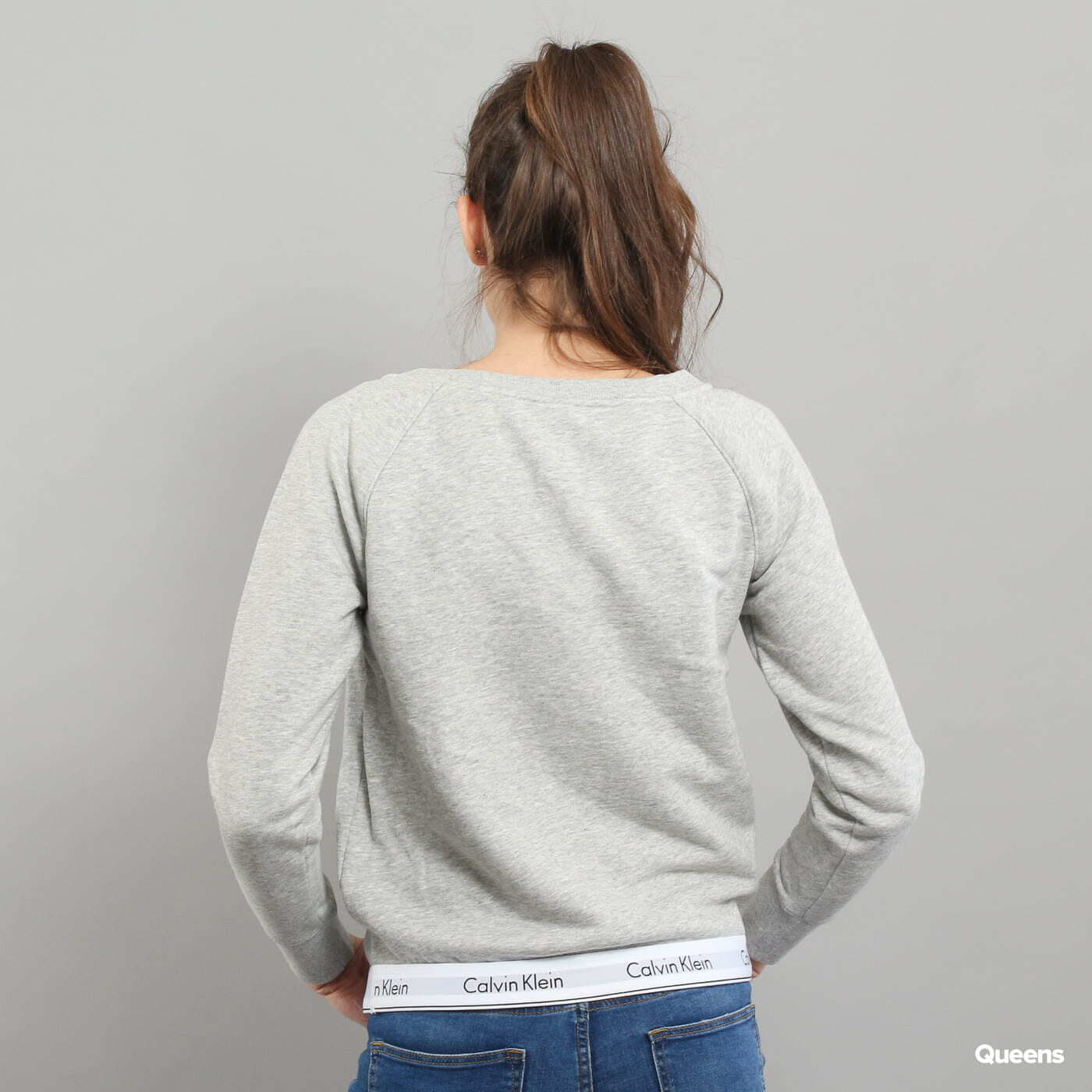 Mikiny Calvin Klein Top Sweatshirt Long Sleeve C/O Grey