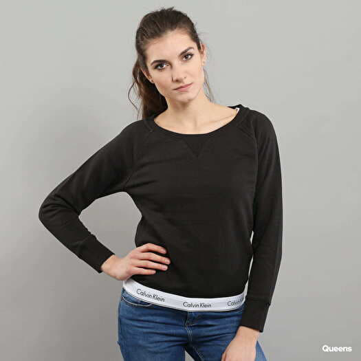 Mikina Calvin Klein Top Sweatshirt Long Sleeve C/O Black