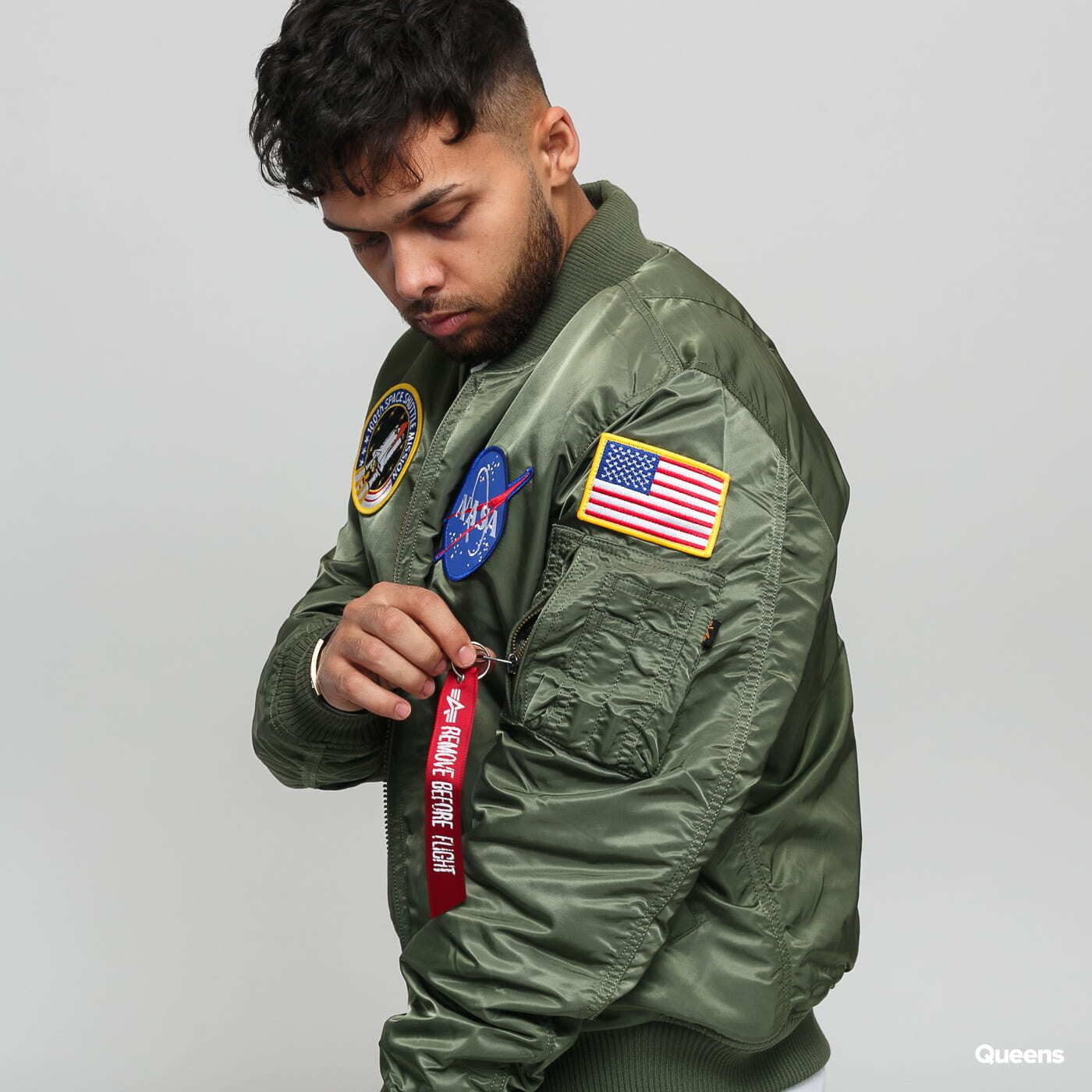 Alpha industries nasa green 2025