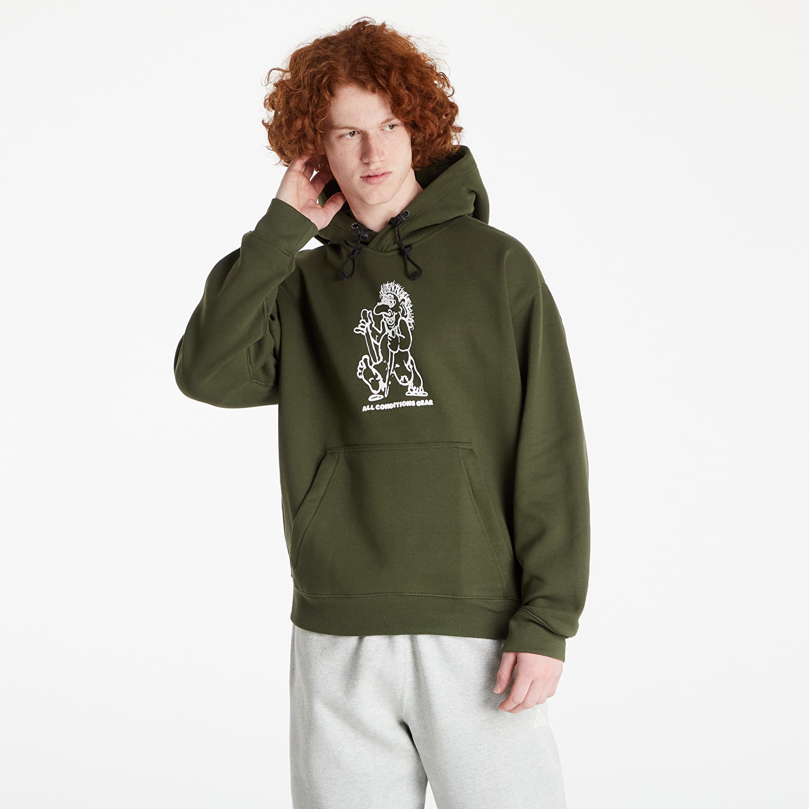 Hættetrøjer og sweatshirts Nike ACG Therma-FIT Fleece Hoodie Troll Gpx Cargo Khaki/ Black/ Summit White
