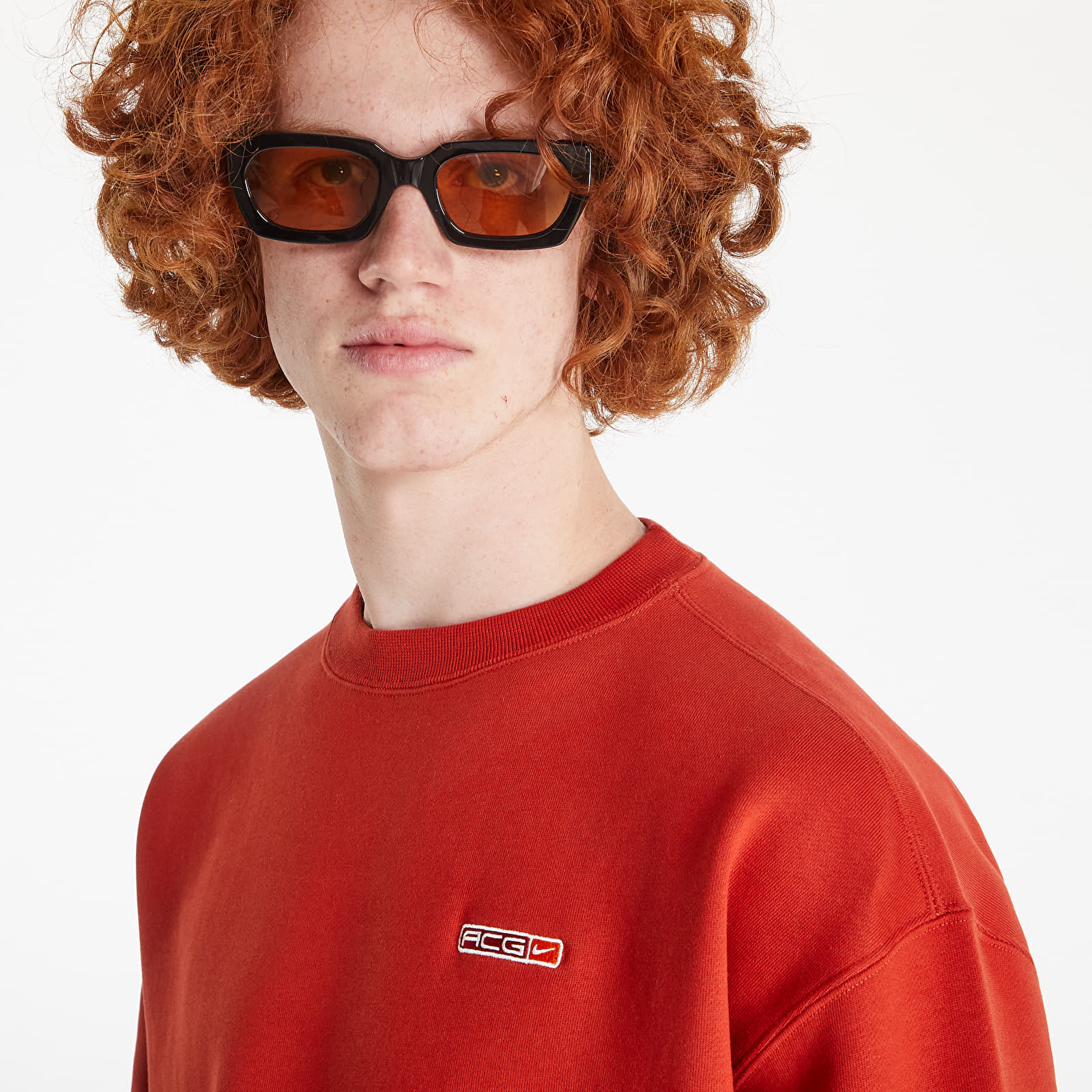 Sweatshirts und Pullover Nike U ACG Therma-Fit Crew Fleece Pill Cinnabar/ Black/ Summit White