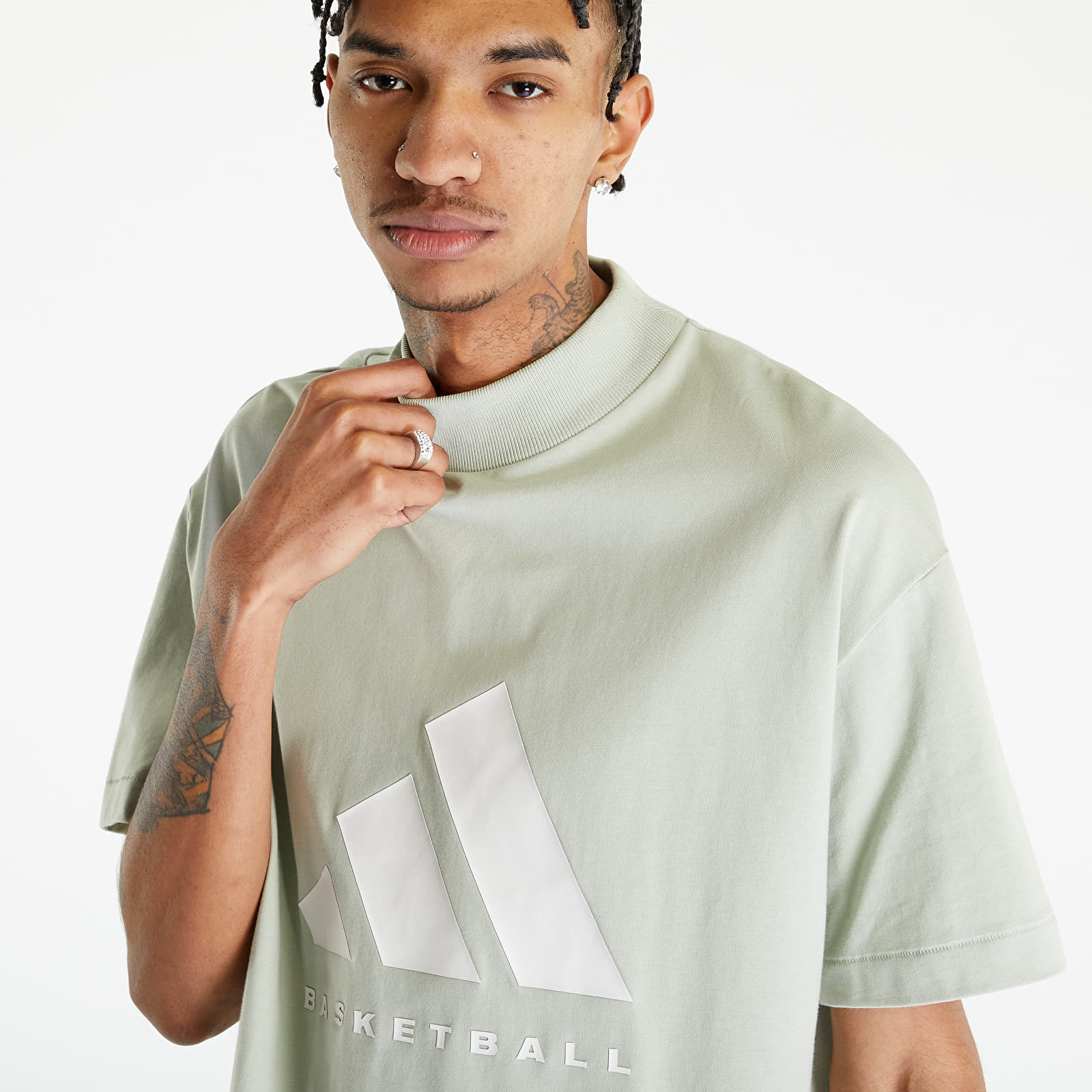 Trička adidas Performance Basketball Tee UNISEX Halo Green