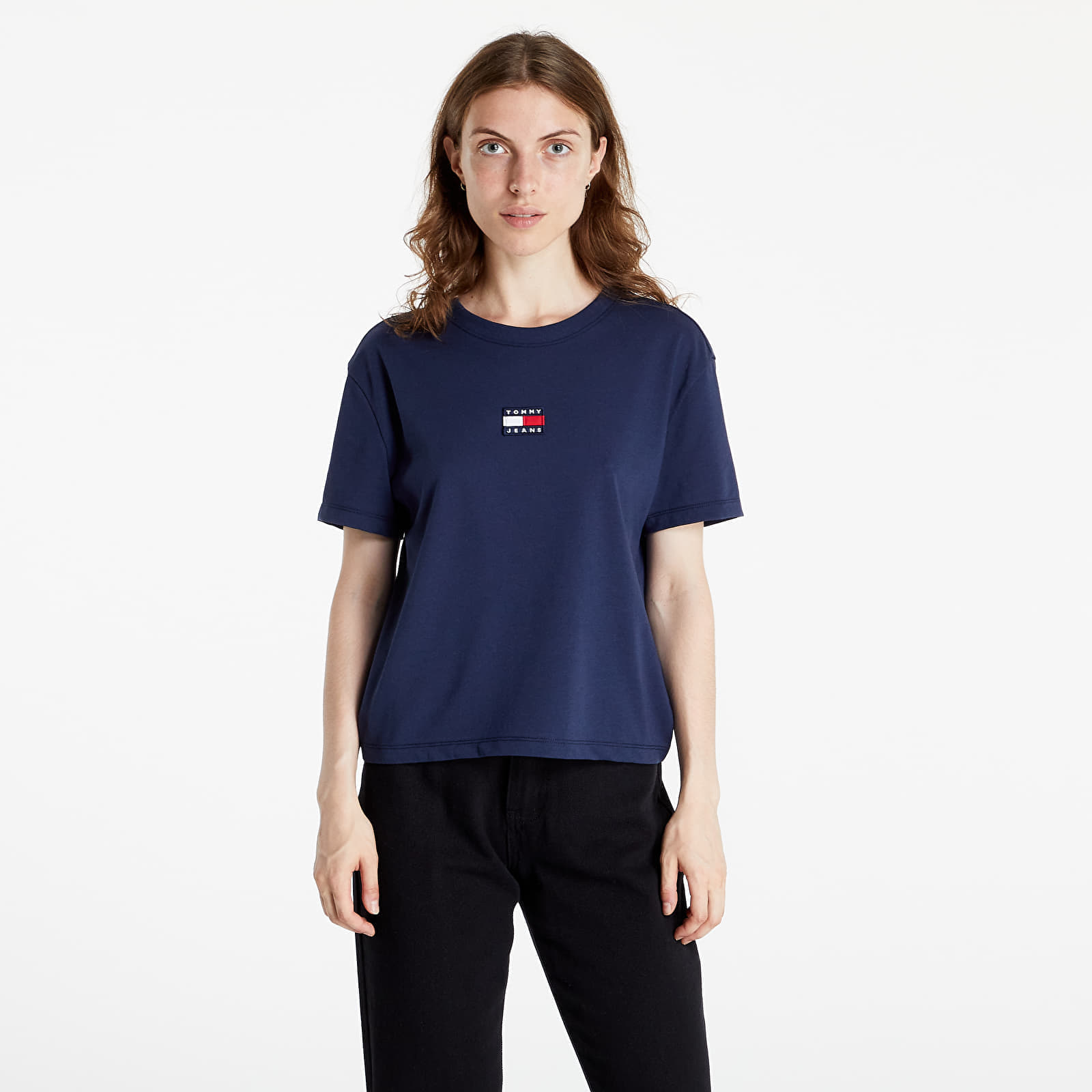 T-shirts TOMMY JEANS Tommy Center Badge Tee Twilight Navy