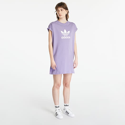 Dress adidas Originals New Short Sleeve TRF Tee Dress Magic Lilac | Queens