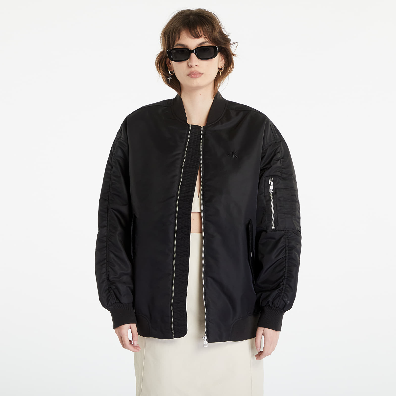 Jachete CALVIN KLEIN JEANS Oversized Bomber Jacket Black