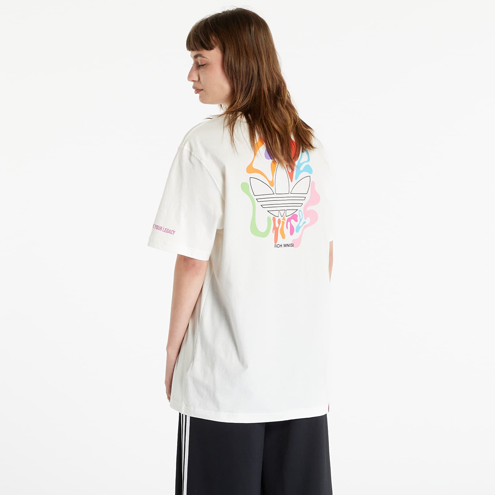 Majice T-shirt adidas Originals x RICH MNISI Pride Graphic Short Sleeve Tee UNISEX Off White