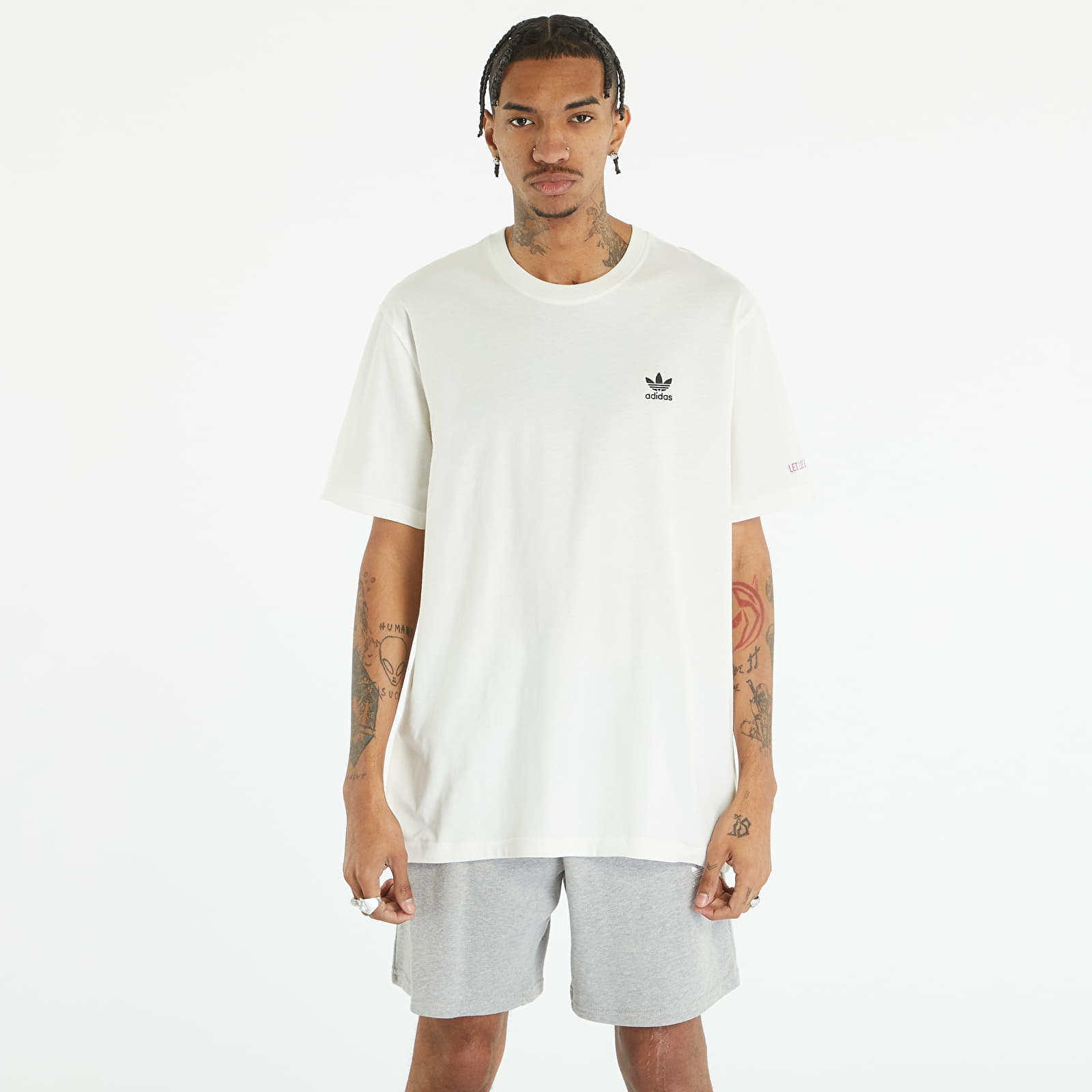 Majice T-shirt adidas Originals x RICH MNISI Pride Graphic Short Sleeve Tee UNISEX Off White