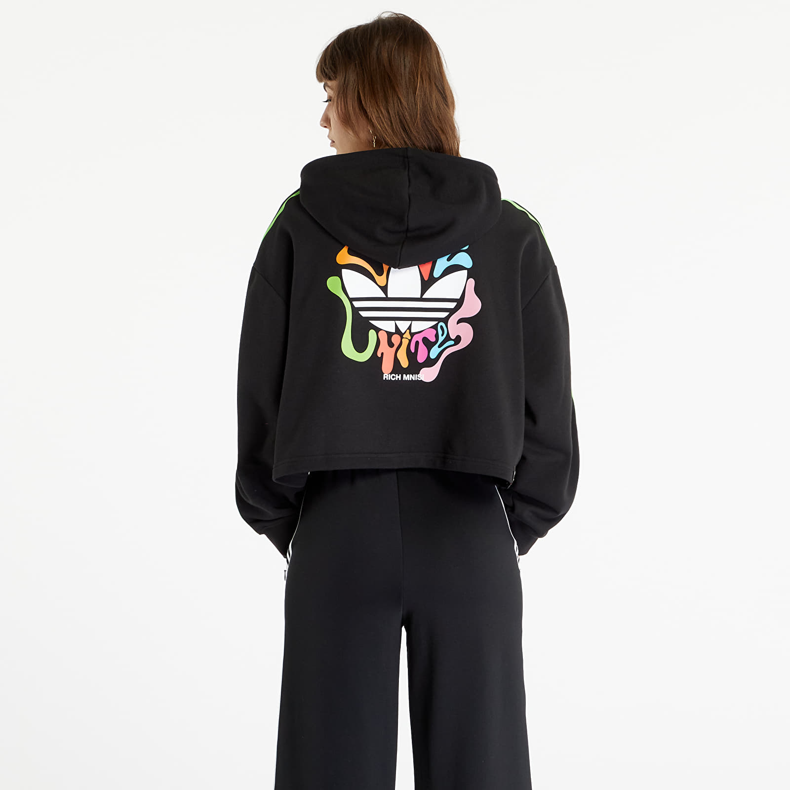 Hanorace adidas Originals x RICH MNISI Pride Cropped Hoodie Black