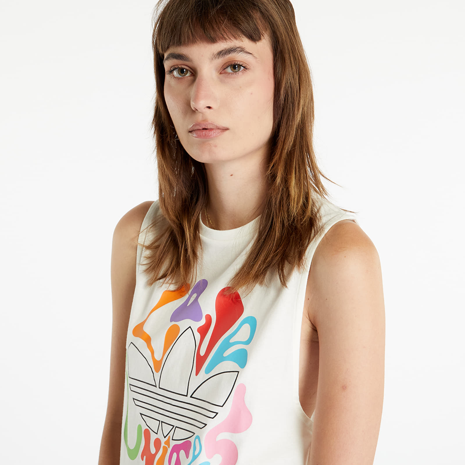 Topy adidas Originals Pride Tank Top Off White