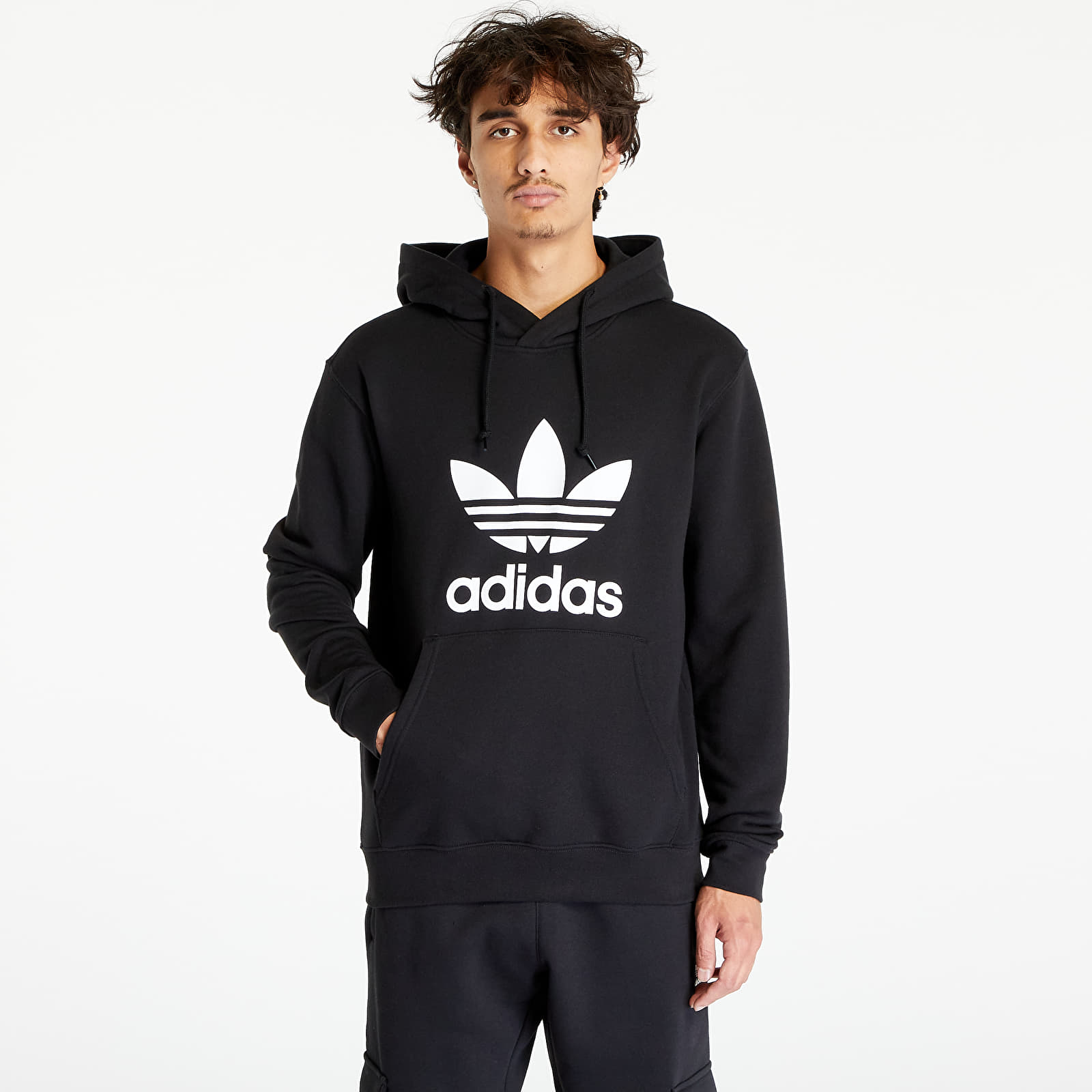 Mikiny adidas Adicolor Classics Trefoil Hoody Black/ White