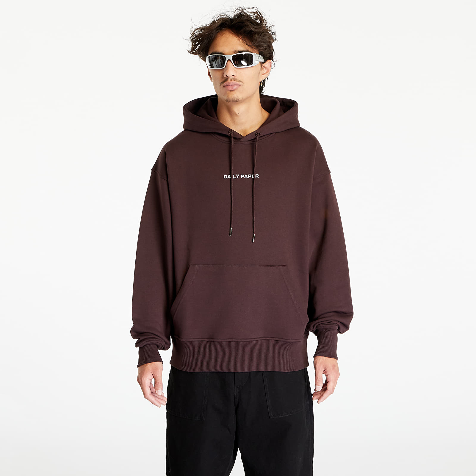Mikiny Daily Paper Elevin Hoodie Syrup Brown