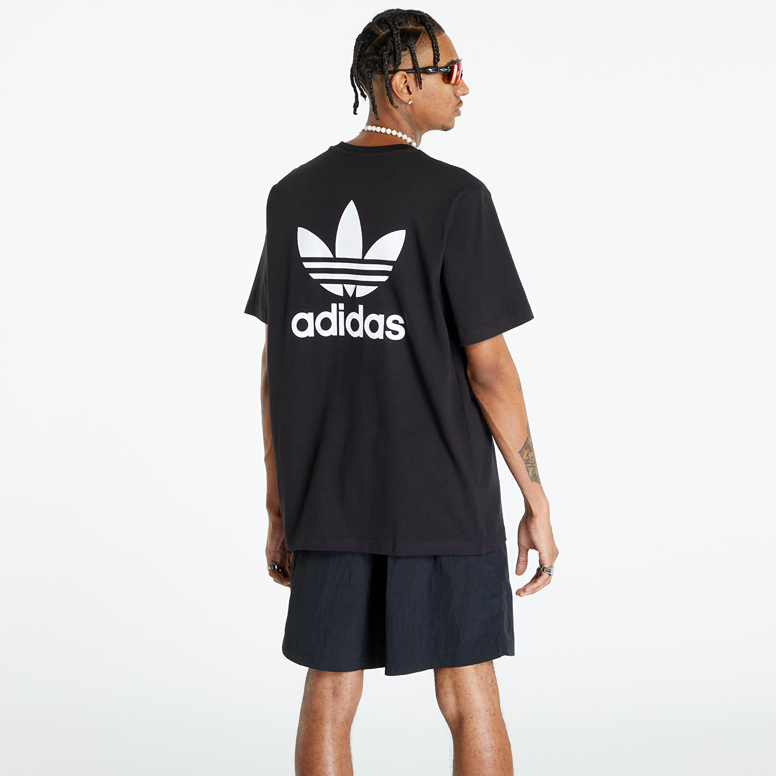 T-shirts adidas Originals Back+Front Trefoil Boxy Tee Black/ White