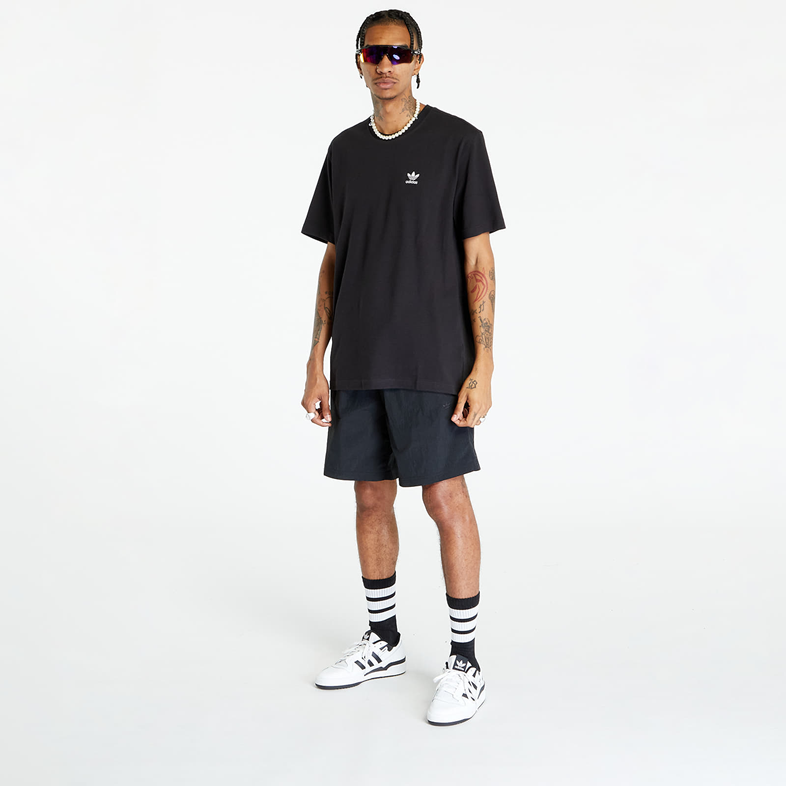 T-shirts adidas Originals Back+Front Trefoil Boxy Tee Black/ White
