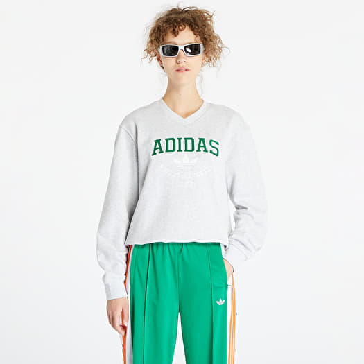 Sweatshirts adidas Originals College Graphic Crew Sweatshirt Light Grey Heather Queens