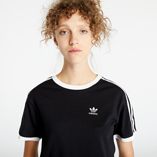 T-shirts adidas Originals Adicolor Classics 3 Stripes Tee Black | Queens