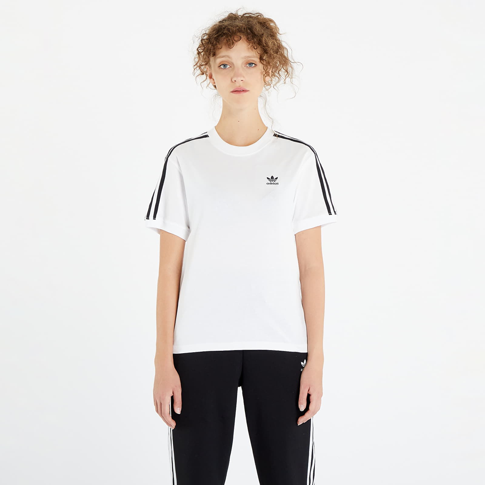 T-Shirts adidas Originals Adicolor Classics 3 Stripes Tee White