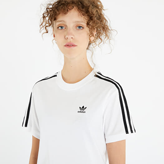 T-shirts adidas Originals Adicolor Classics 3 Stripes Tee White | Queens