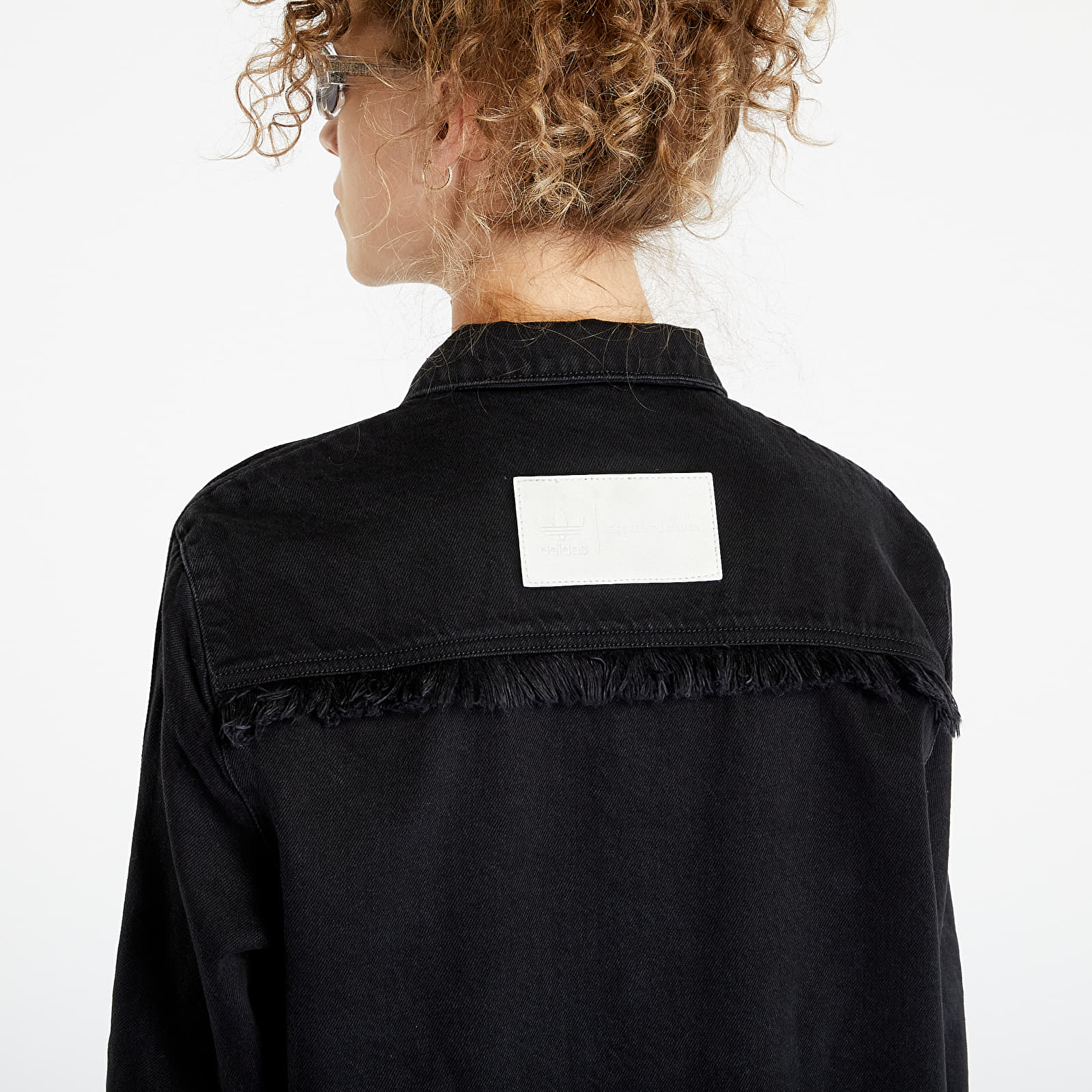  Jurken adidas Originals Denim Shirt Dress Black Denim