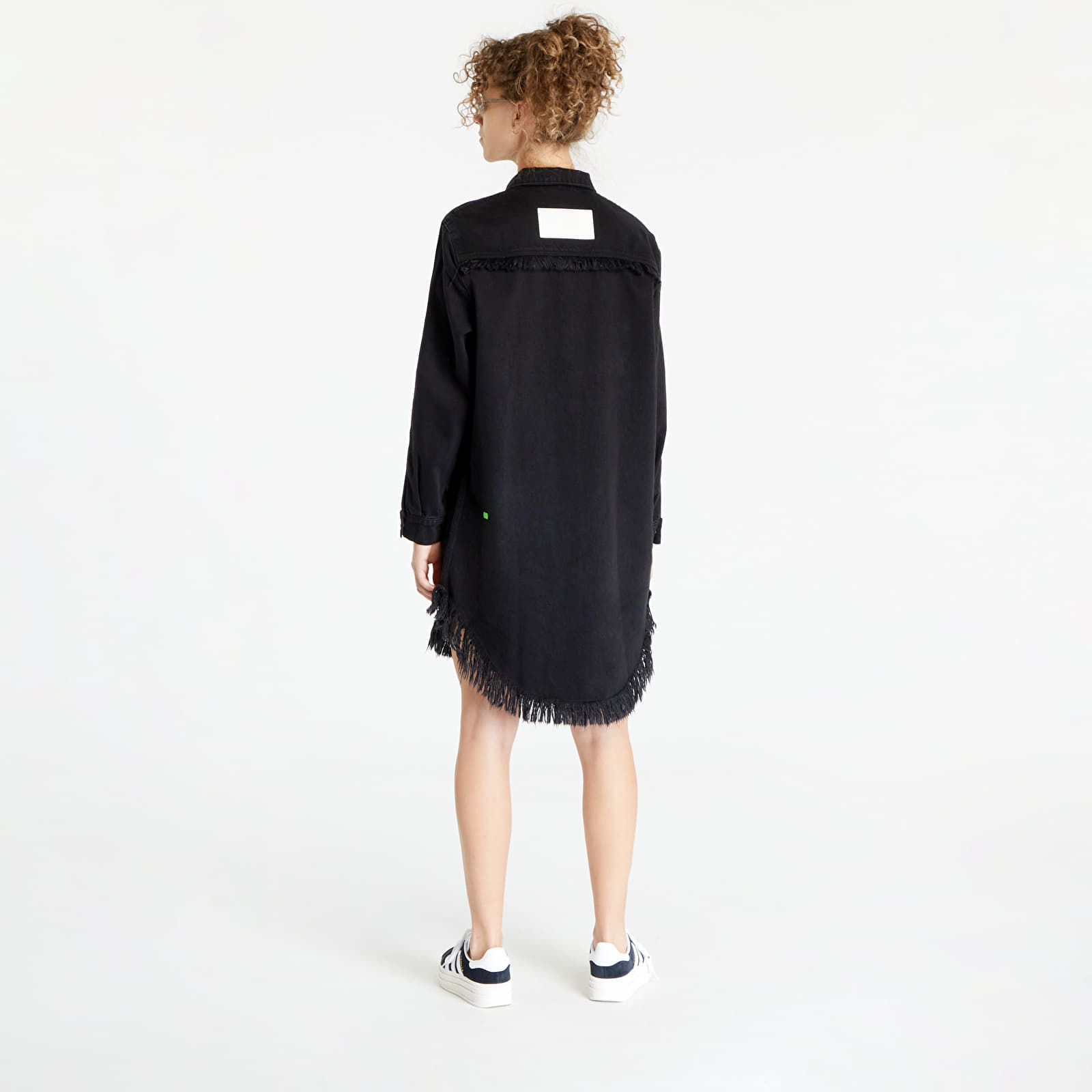  Jurken adidas Originals Denim Shirt Dress Black Denim