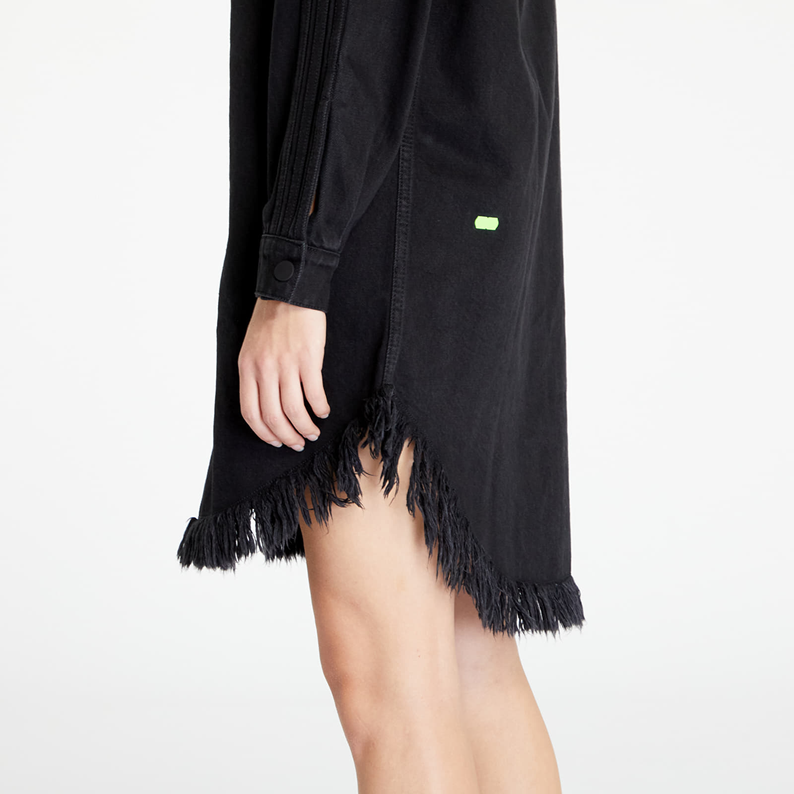  Jurken adidas Originals Denim Shirt Dress Black Denim