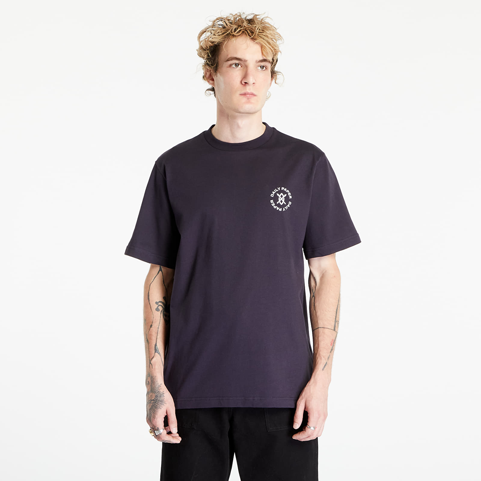 Μπλούζες Daily Paper Circle Ss T-Shirt Deep Navy