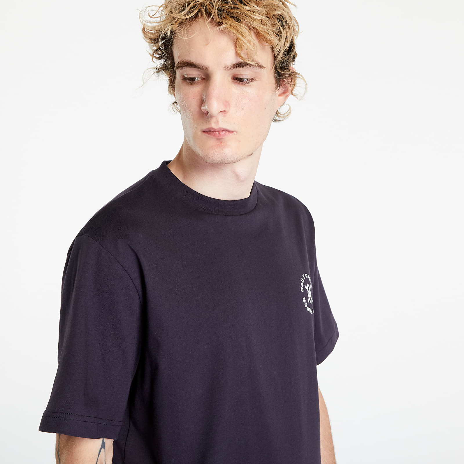 Μπλούζες Daily Paper Circle Ss T-Shirt Deep Navy