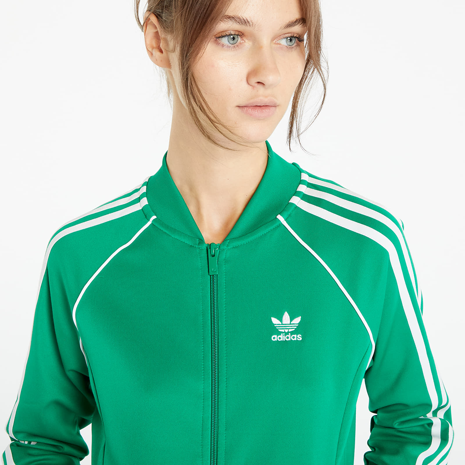 Mikiny adidas Sustainability Classic Track Top Green