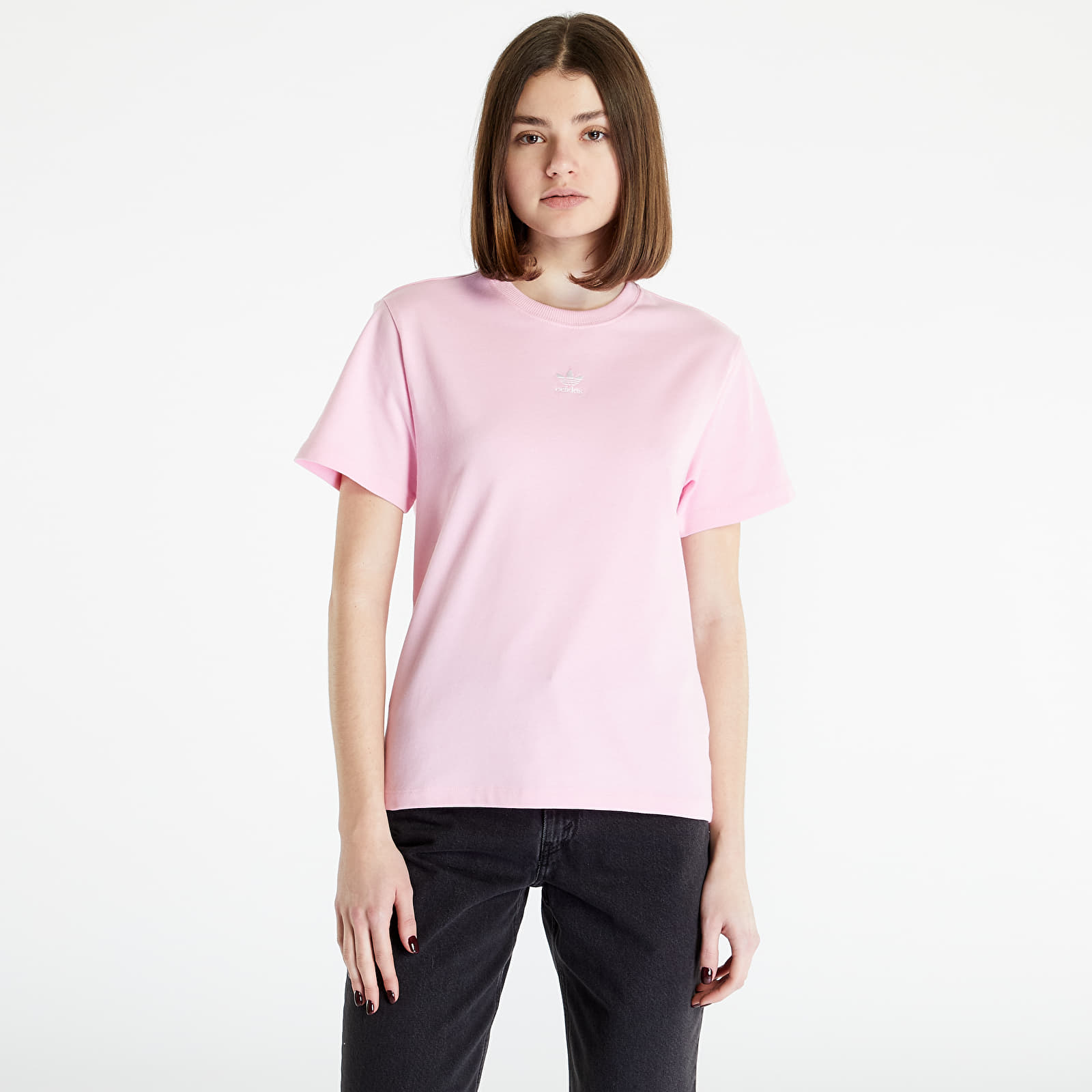  adidas Women's Essentials Color Block Logo Tee, True  Pink/Almost Blue/Almost Yellow/White, Small : Clothing, Shoes & Jewelry