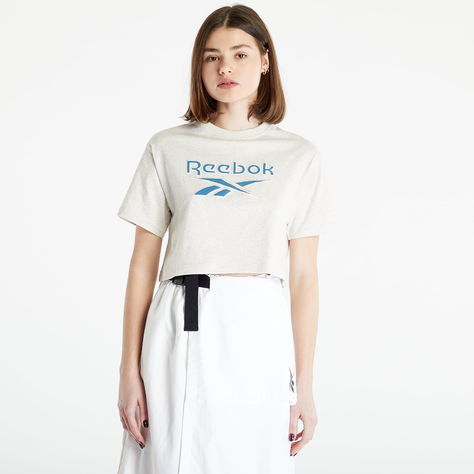 T-Shirts Reebok Classics Big Logo Cropped T-Shirt Chalk Mel