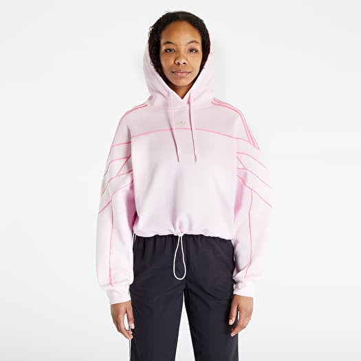 Adidas crop hoodie pink top