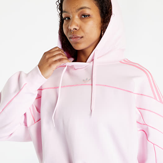 Adidas pink deals crop hoodie