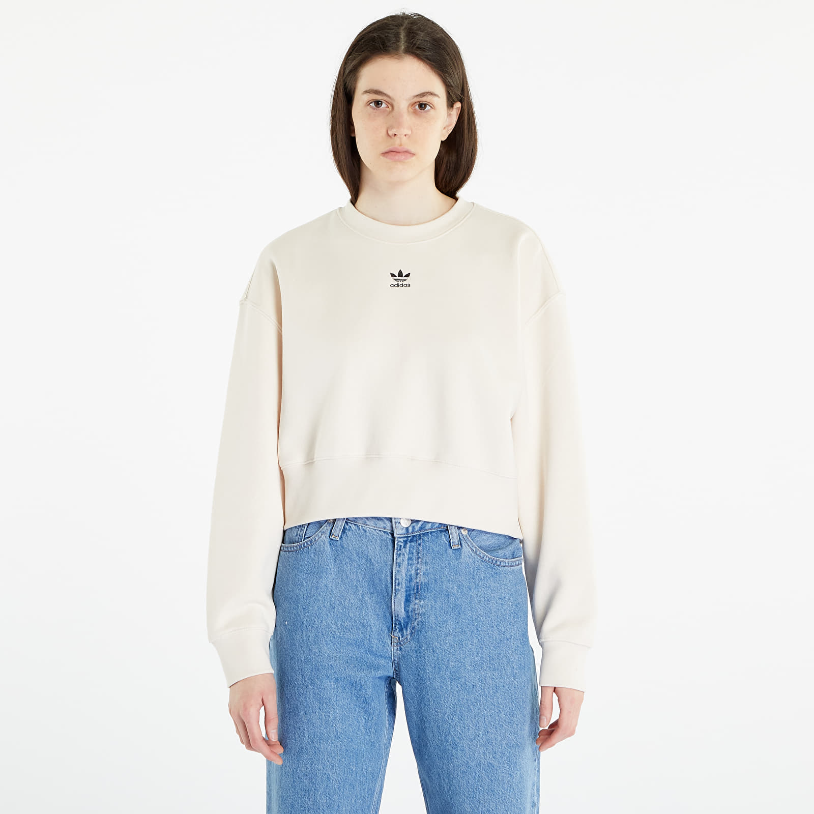 Mikiny adidas Originals Adicolor Essentials Sweatshirt Wonder White