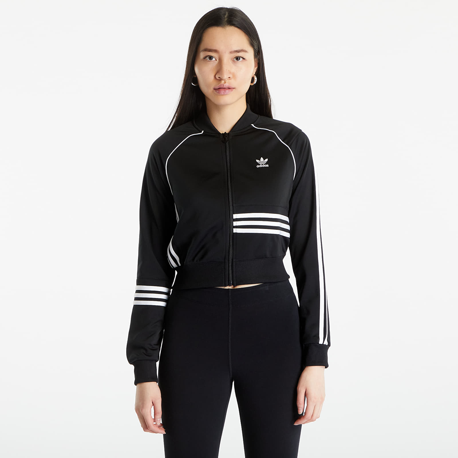 Hoodies and sweatshirts adidas Originals Short Sustainable Track Top Black