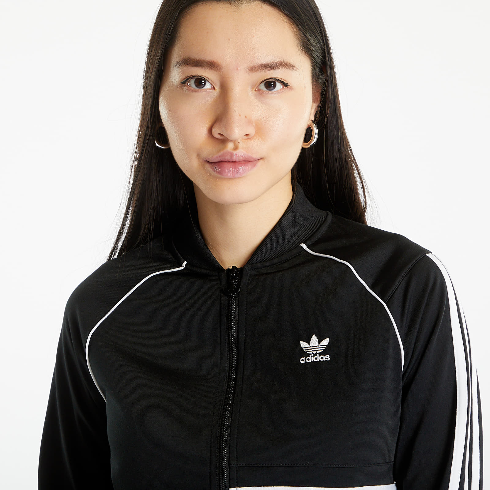 Hoodies and sweatshirts adidas Originals Short Sustainable Track Top Black