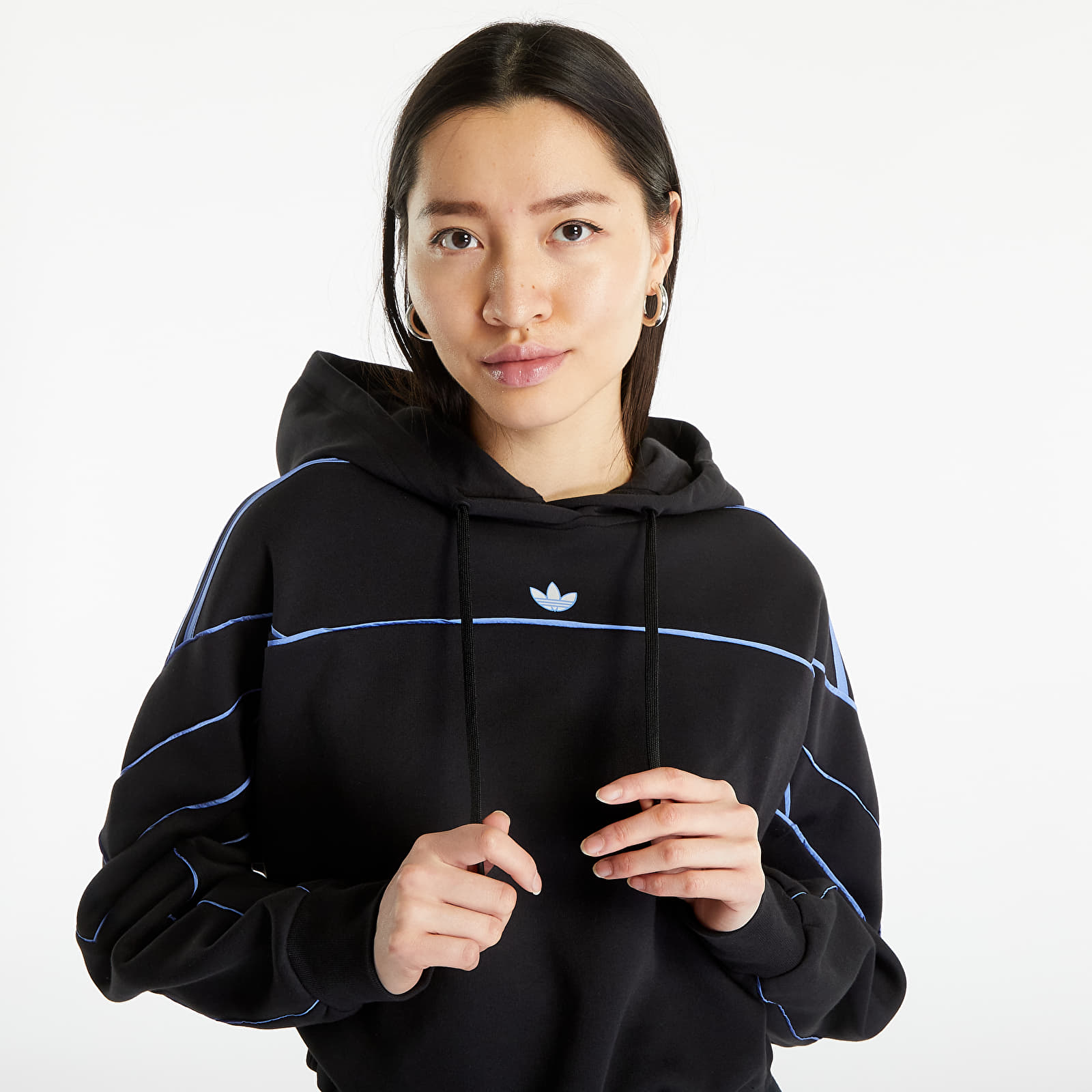 Adidas originals women's racing aa43 cropped hooded sweatshirt cheap