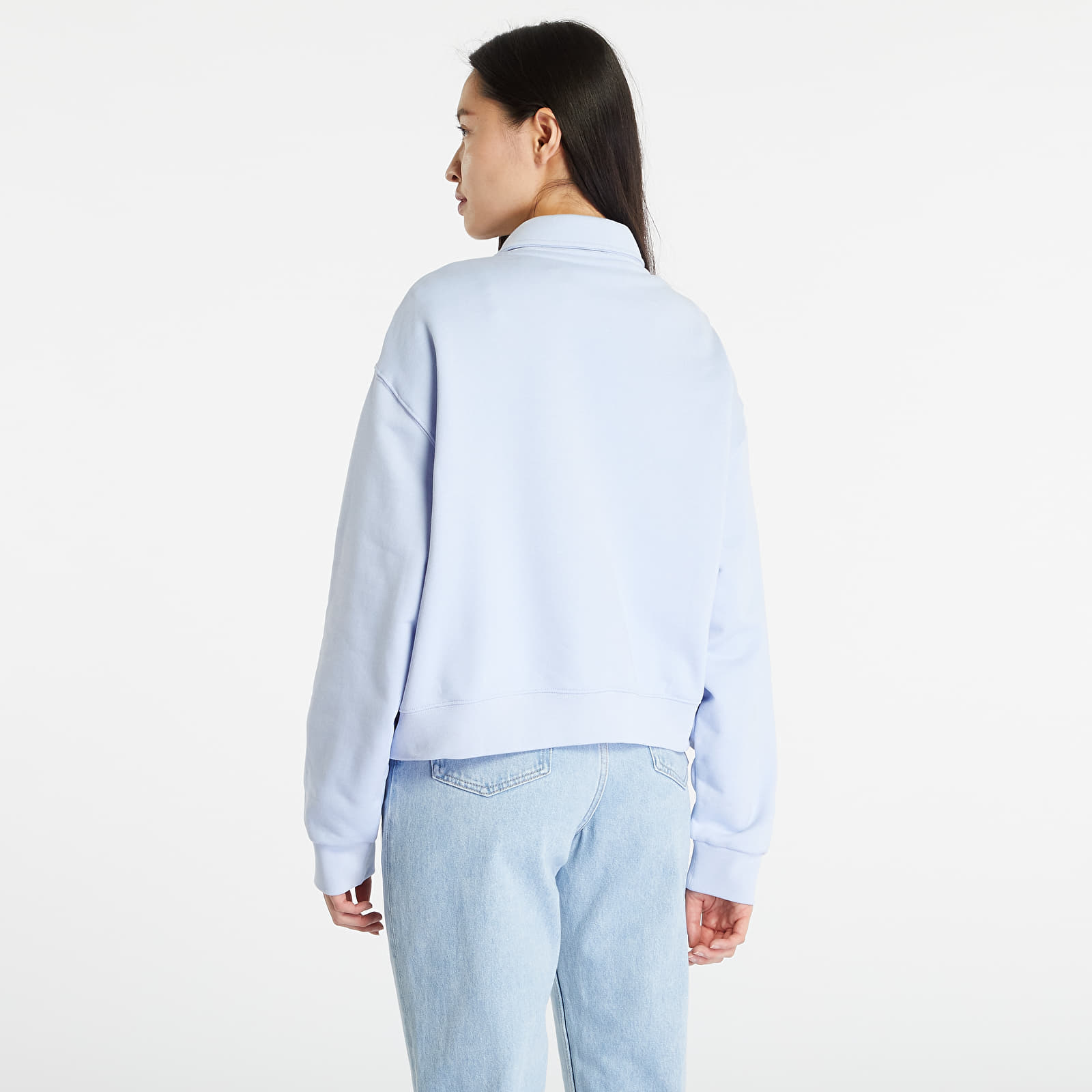 Регланы и толстовки adidas Collar Sweatshirt Blue Dawn