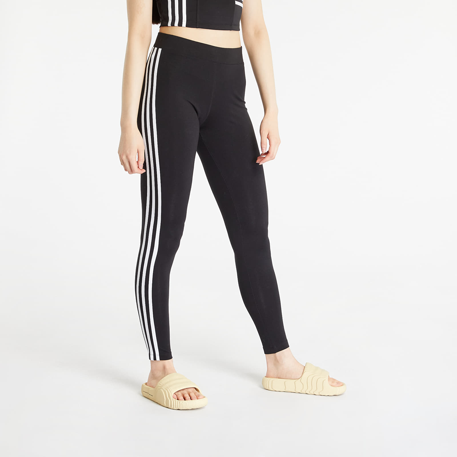 Clothing - 3-Stripes Leggings - Black | adidas South Africa