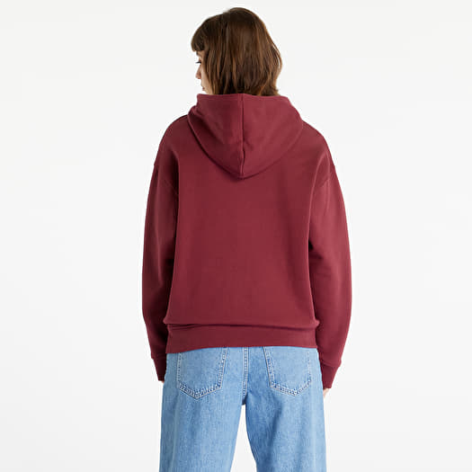 Adidas trefoil hoodie maroon outlet