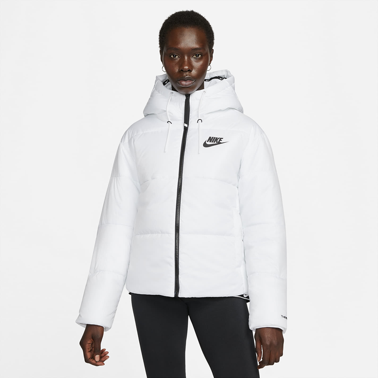Jackets Nike NSW Therma FIT Repel Women s Jacket White Black Black Queens