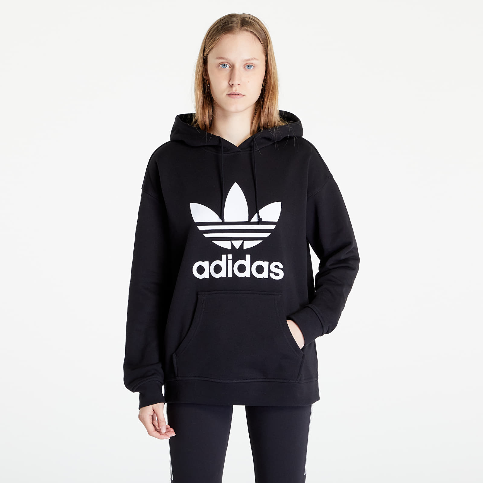Adidas black sales hoodie women's