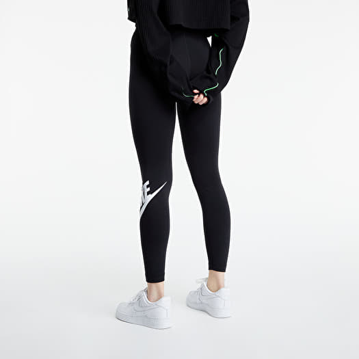 Pants and jeans Nike NSW Essential Women's High-Waisted Logo Leggings  Black/ White