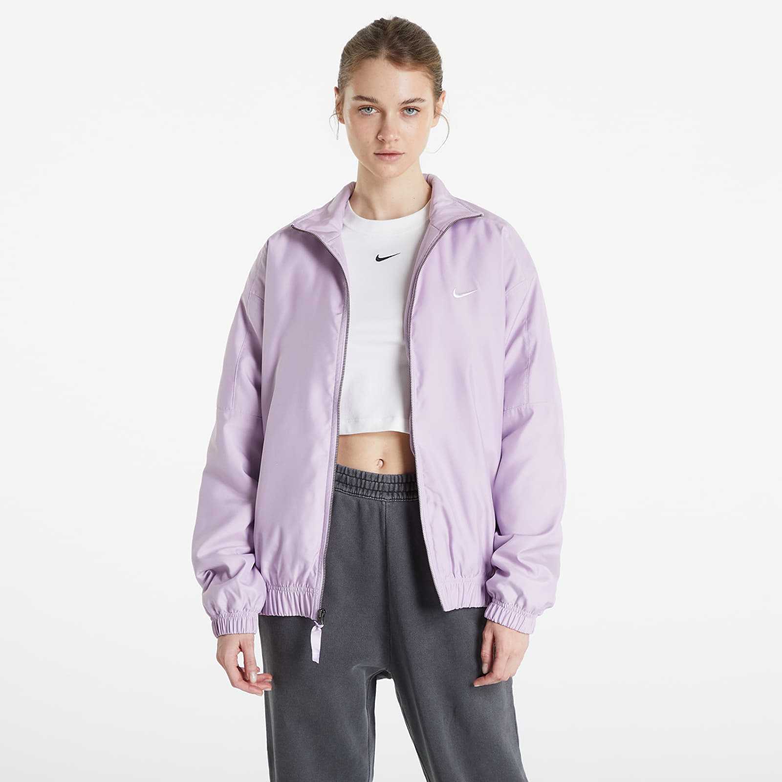 Nike sherpa bomber jacket top
