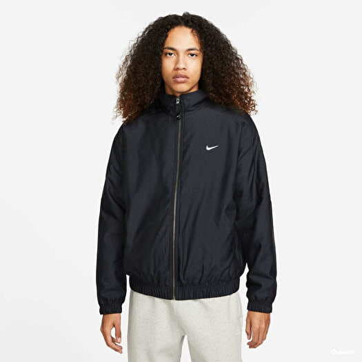 Jas Nike Solo Swoosh Satin Bomber Jacket Black