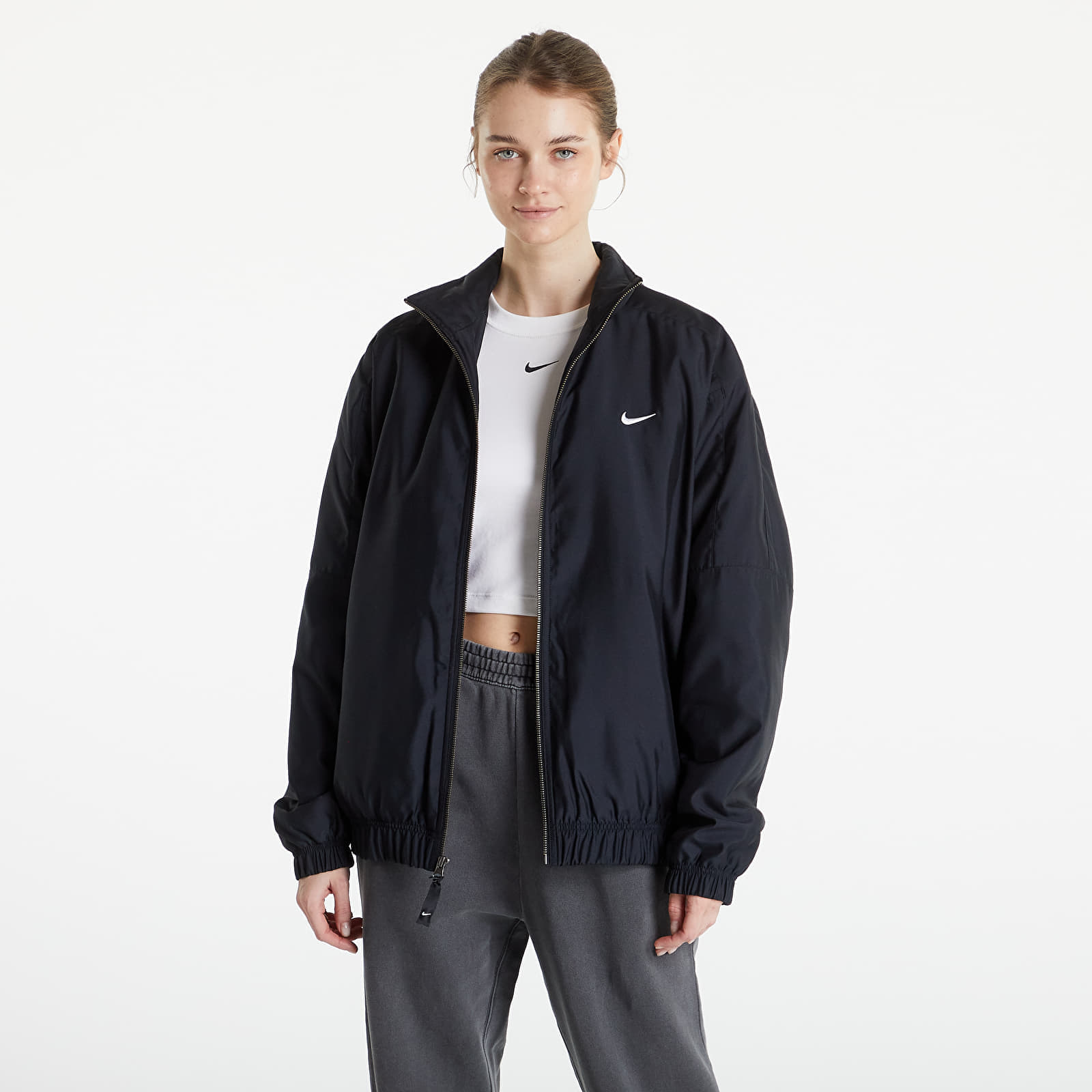 Nike satin bomber jacket sales