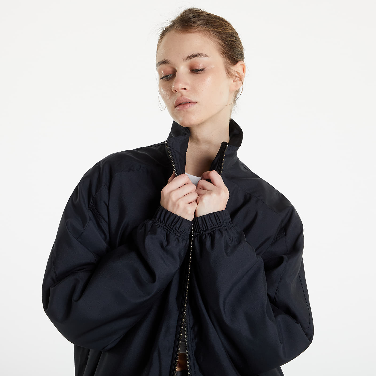 Jackets Nike Solo Swoosh Satin Bomber Jacket Black