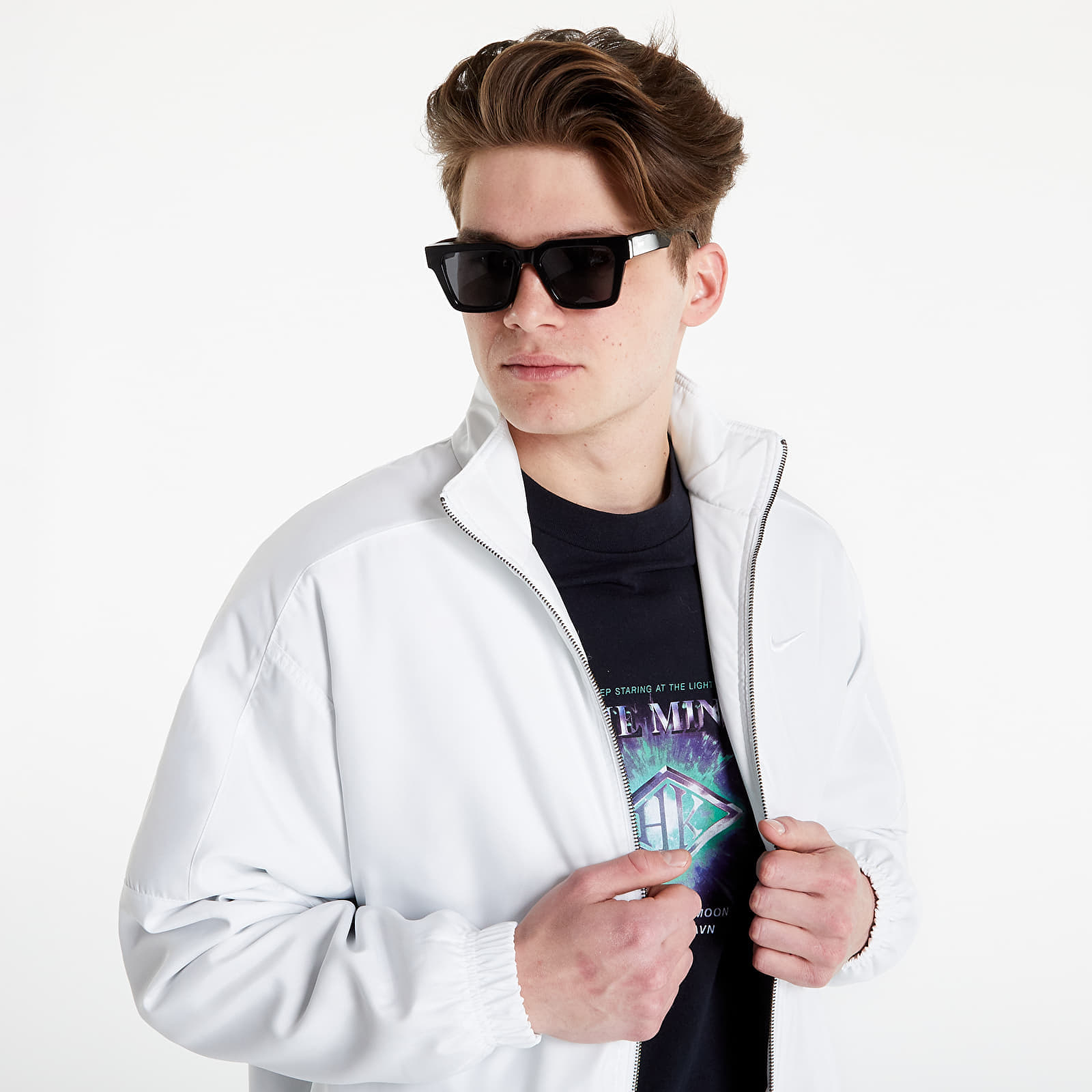 Jakne Nike Solo Swoosh Satin Bomber Jacket White