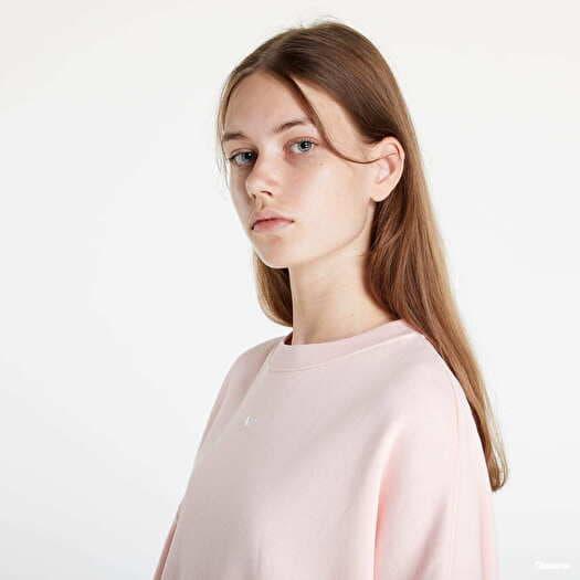 Nike essentials pink crew neck sweatshirt sales