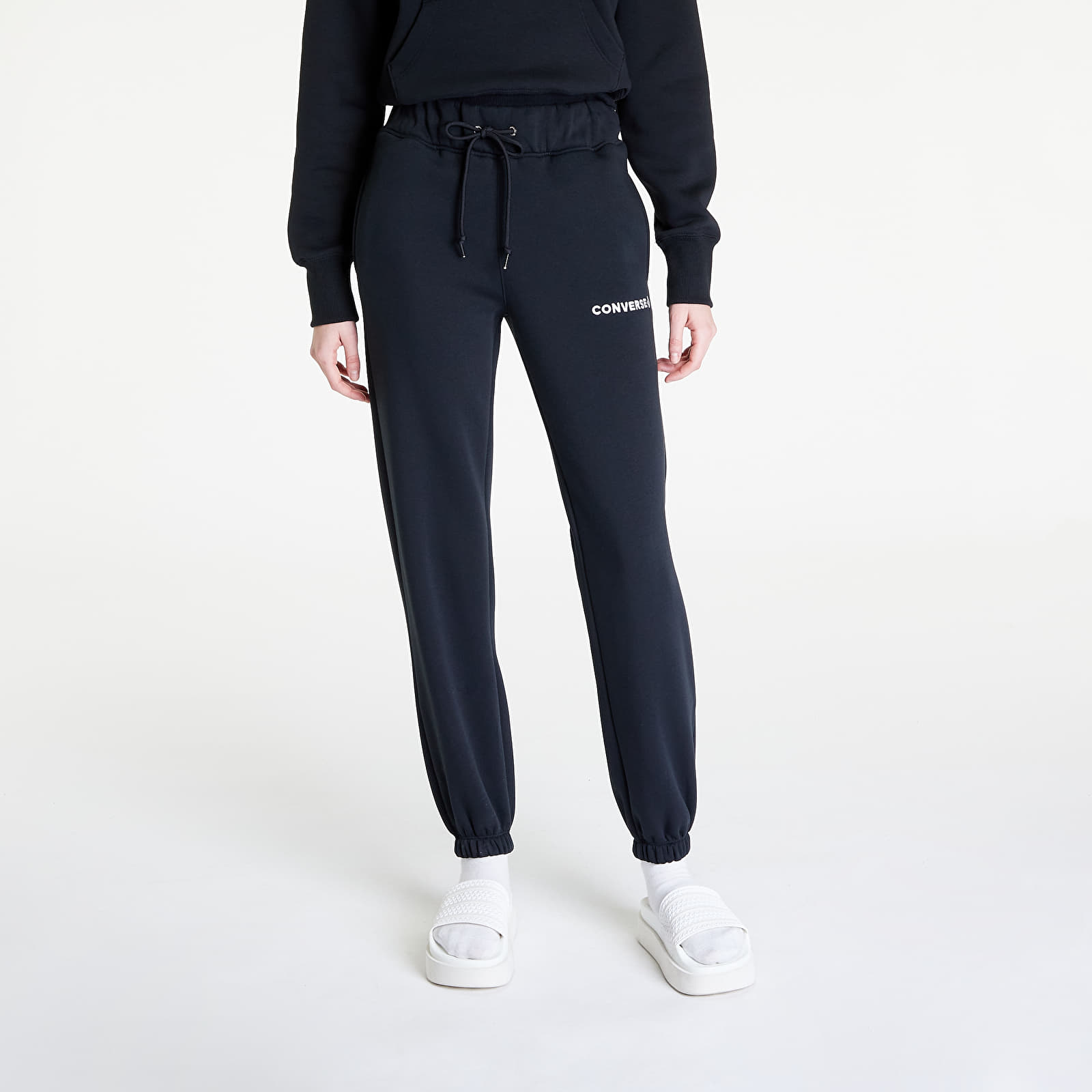 Jeans and trousers Converse Wordmark Fleece Jogger Black Queens